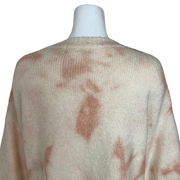 Anthropologie Maggie Bell Sleeve Sweater S Pullover Oversized Tie Dye V-Neck - Picture 9 of 12